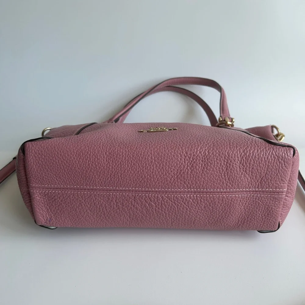 Coach Kacey Satchel True Pink Pebbled Leather Bag C6229